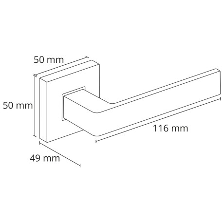 K03 PZ kilincs fekete IT LINE