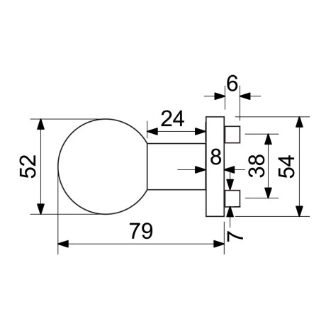 RK.KNOB.01.FIX.MD ajtó gomb