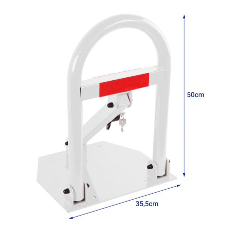 US09 összecsukható parkolásgátló fehér