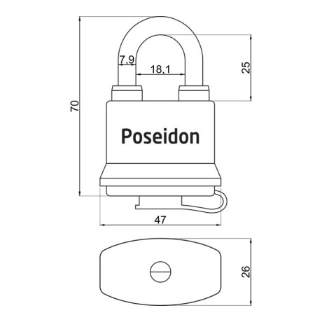 RV Poseidon 40 visiaci zámok