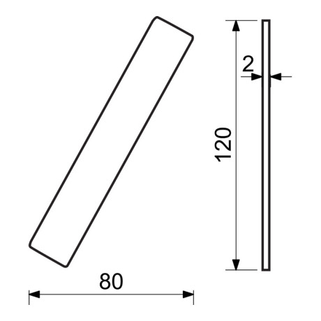 RN.120L./.CE perjel "/" 120mm matt fekete