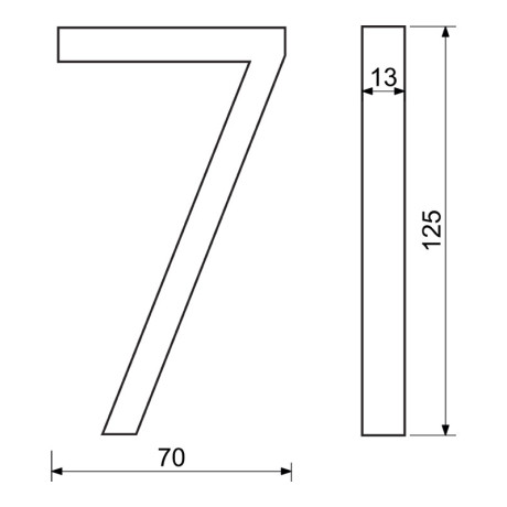 RN.125V.7.CE szám "7" fekete