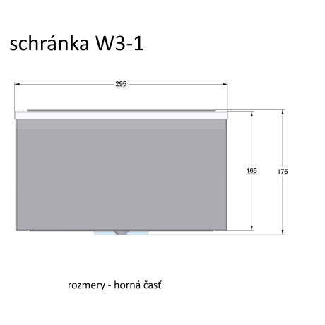 W3 - 1 poštová schránka medený antik