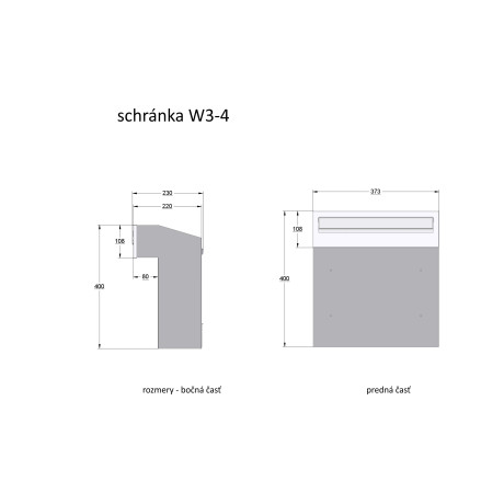 W3 - 4 postaláda antracit